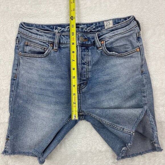 Free People We The Free High Rise Jean Shorts 27 Button Fly Cut Off Denim - Picture 6 of 10